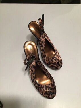 Women’s high heel Bamboo Leopard print